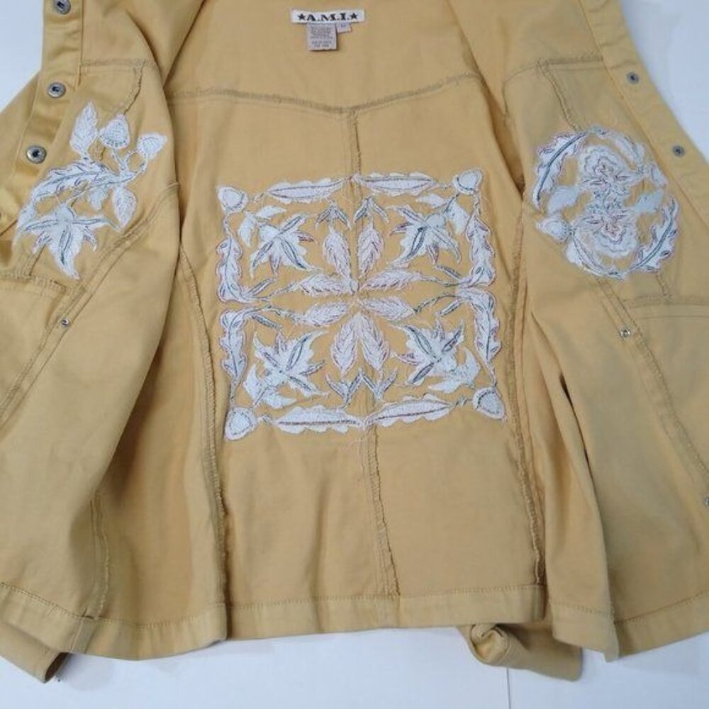 A.M.I. RARE One-Of-A-Kind Customized Embroidered Swarovski Rhinestone Med Jacket - Picture 5 of 14